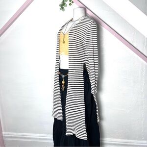 Y2K Cardigan Stripped Black and White Size Small Retro Cotton Blend 2000’s